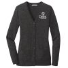 (KM) Ladies Marled Cardigan Sweater Thumbnail
